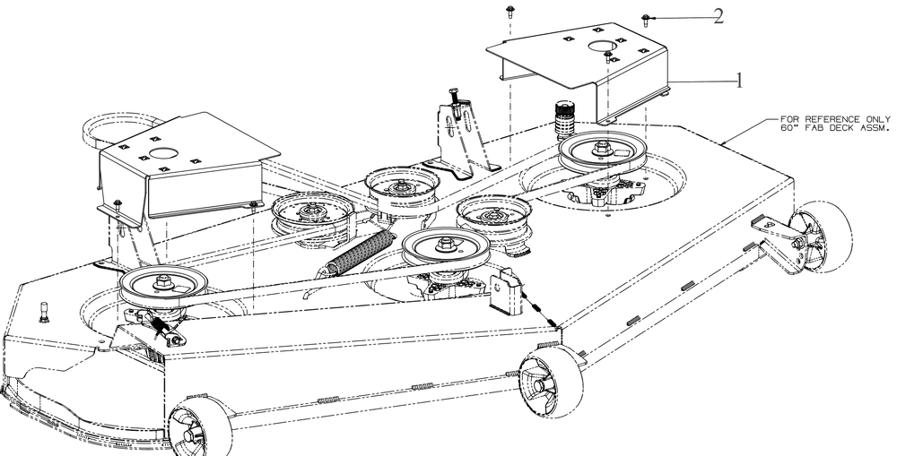 Deck Covers Diagram and Parts List for ZT2-60KH (17ASEAC5A10)(2022) Cub Cadet Lawn Tractor